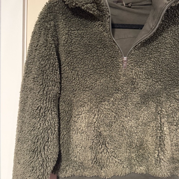 Lululemon Oh So Sherpa Half Zip- dark olive green - Picture 2 of 6